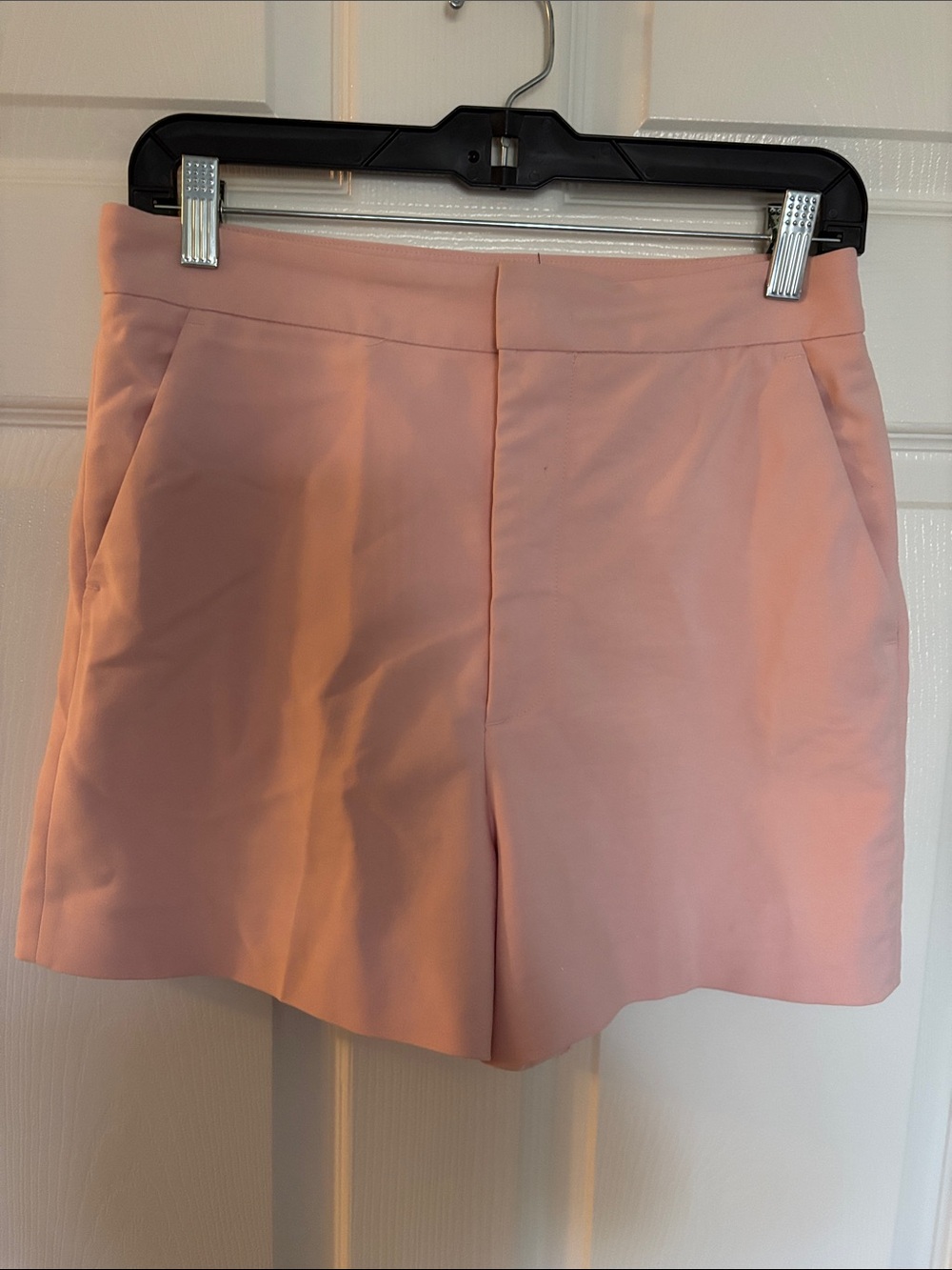 Zara Women's High-Rise Pink Tailored Shorts